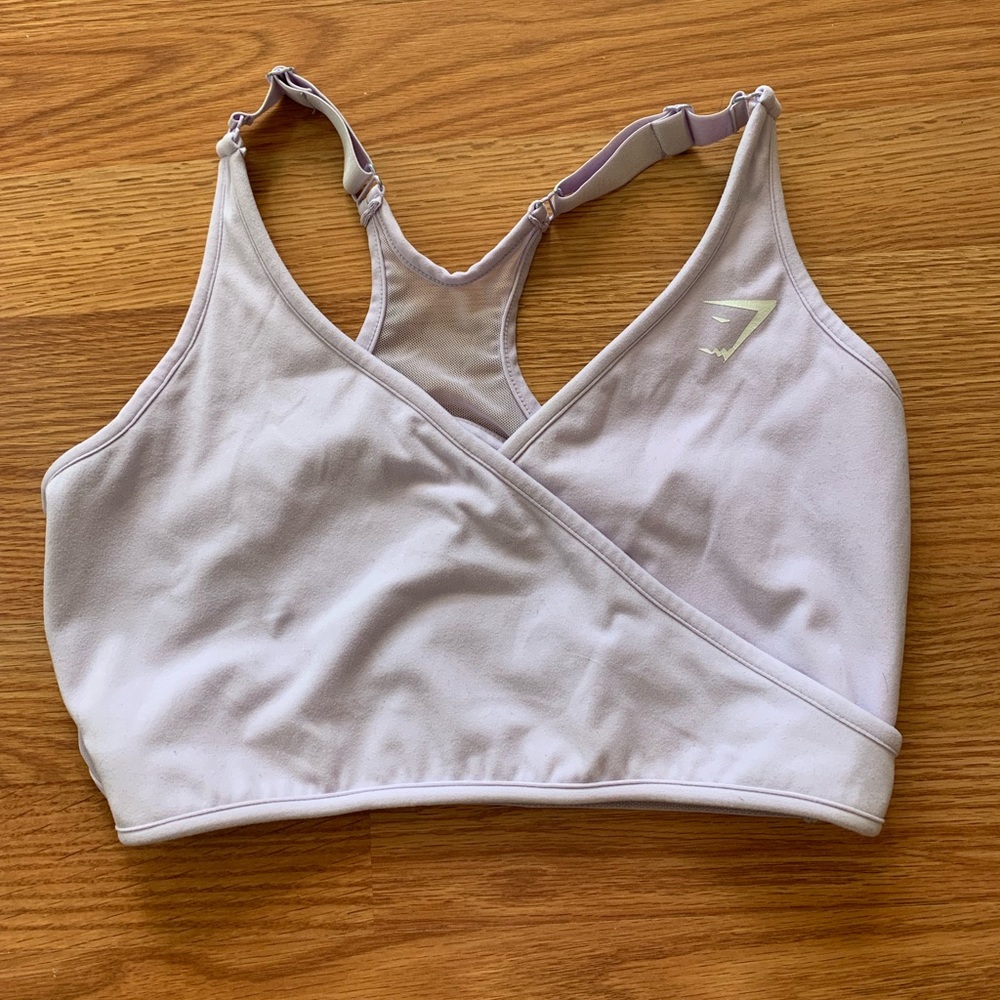 Gymshark Elite Cross-front Lilac Sports Bra Medium